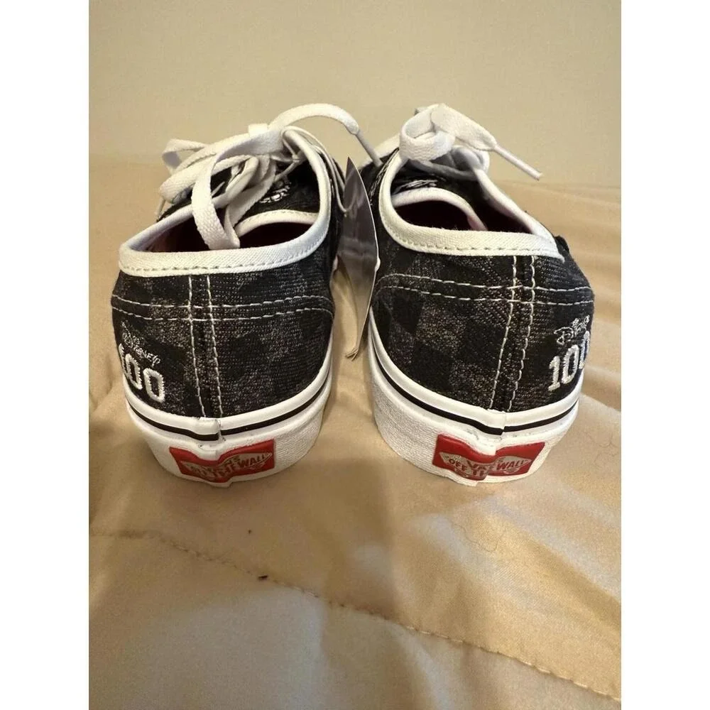 Vans Authentic‎ Disney 100th Anniversary Mickey Donald Black Sneakers Kids 4